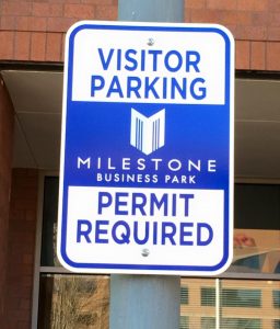 Informational Signs 5b7da6f5ec293 custom parking outdoor metal traffic sign safety wayfinding 256x300